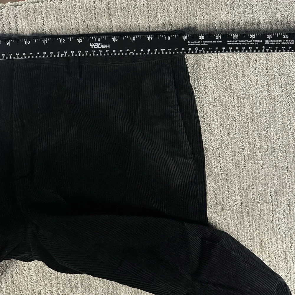 Polo Ralph Lauren Preston Pants Mens 38x34 Black Corduroy Trouser Vintage 90s‎